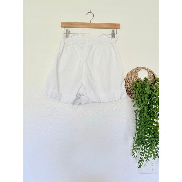 Vintage Kikomo Womens White Elastic Waist Shorts Size M - Picture 7 of 8